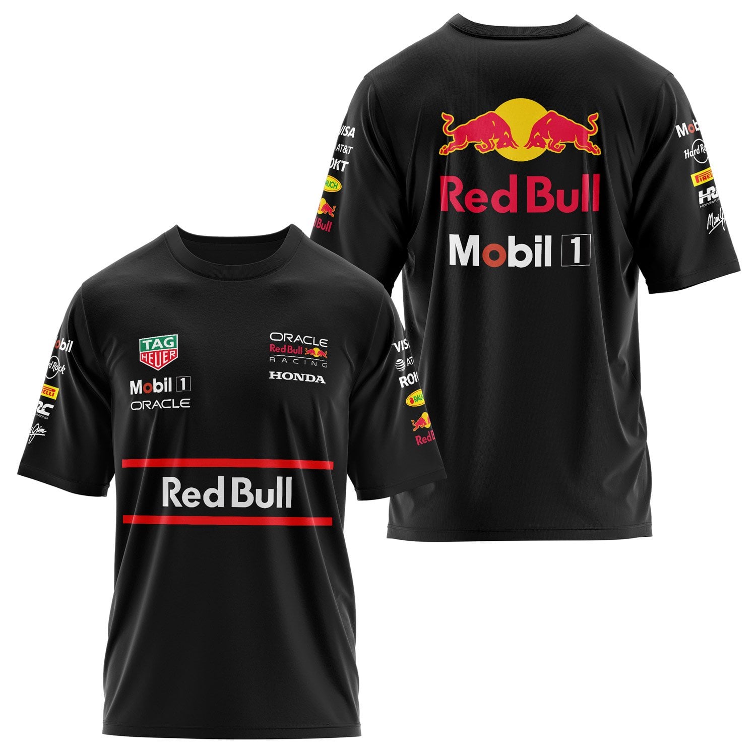 Red Bull Racing Teamline 2025 Oversize Tişört S - Siyah
