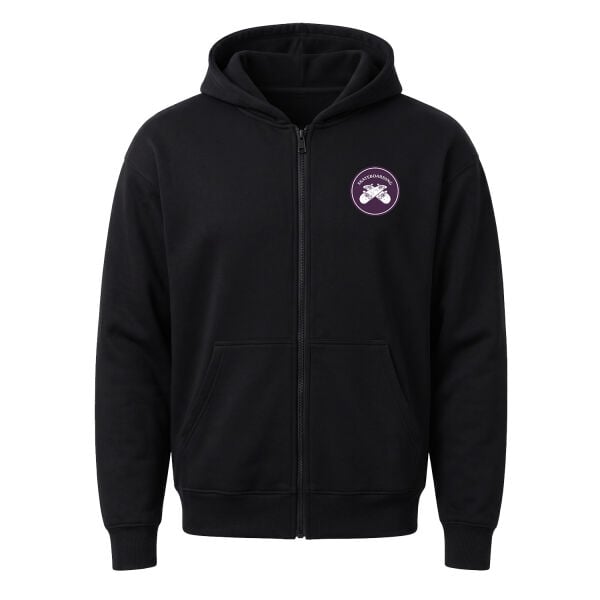 Skateboard Kaykay Badge Fermuarlı Kapüşonlu Sweatshirt