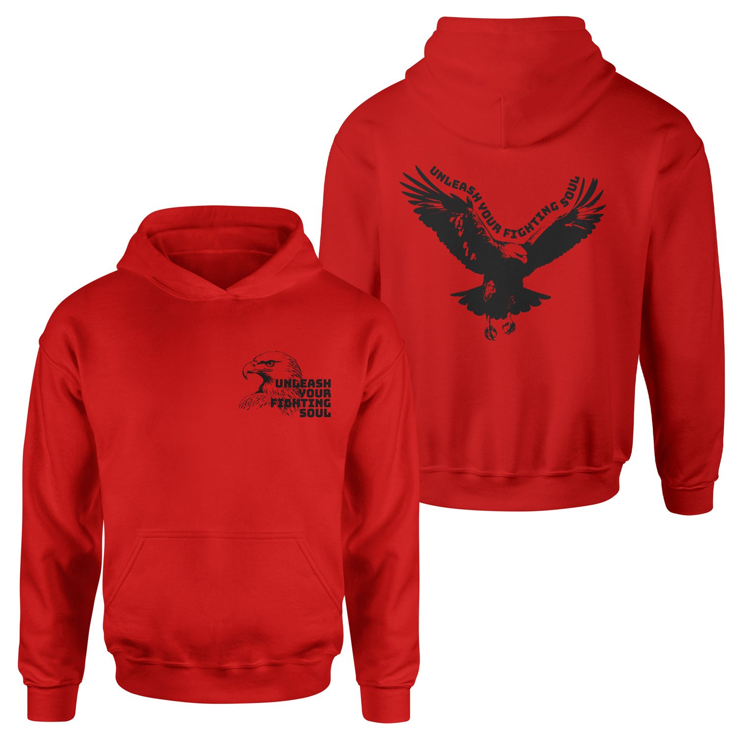 Unleash Your Fighting Soul | Eagle Hoodie S - Kırmızı