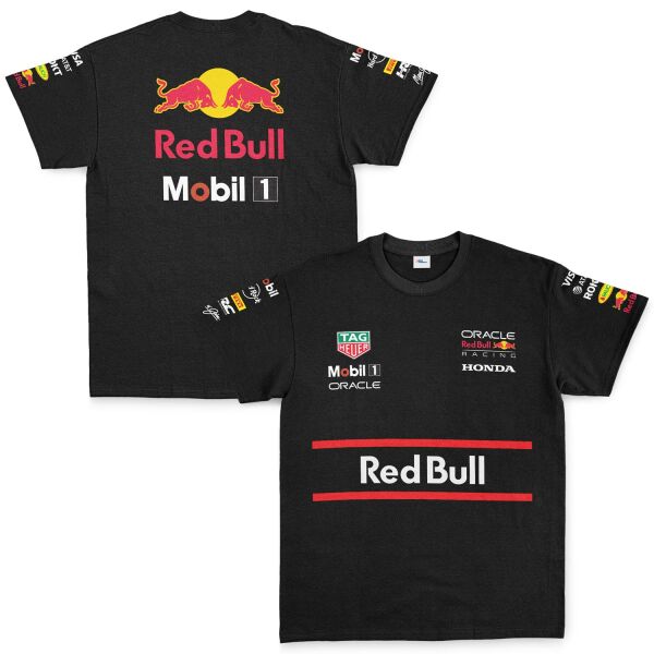 Red Bull Racing Teamline 2025 Tişört S - Siyah