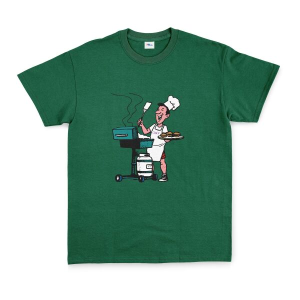 BBQ Chef Tişört L - Nefti Yeşili
