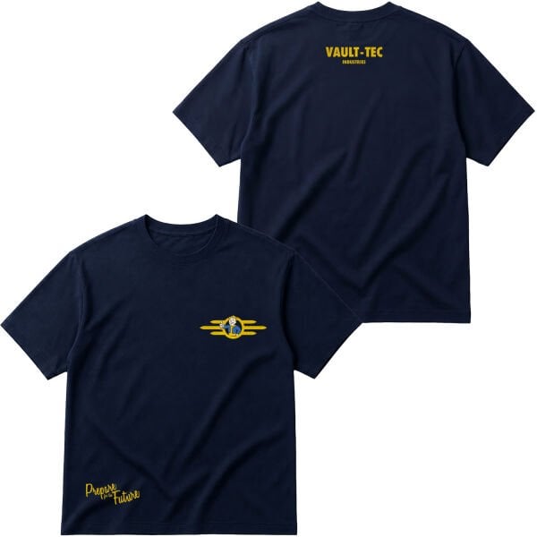 Prepare For The Future, Vault-Tec Oversize Tişört M - İndigo Mavisi
