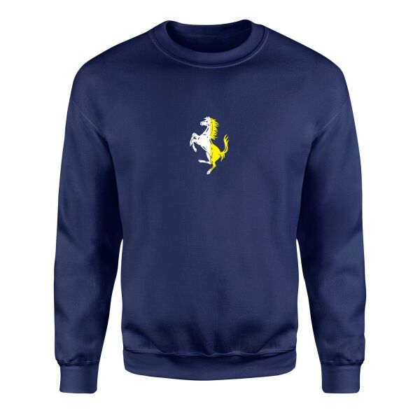 Scuderia Ferrari Bianco & Giallo Sweatshirt S - İndigo Mavisi