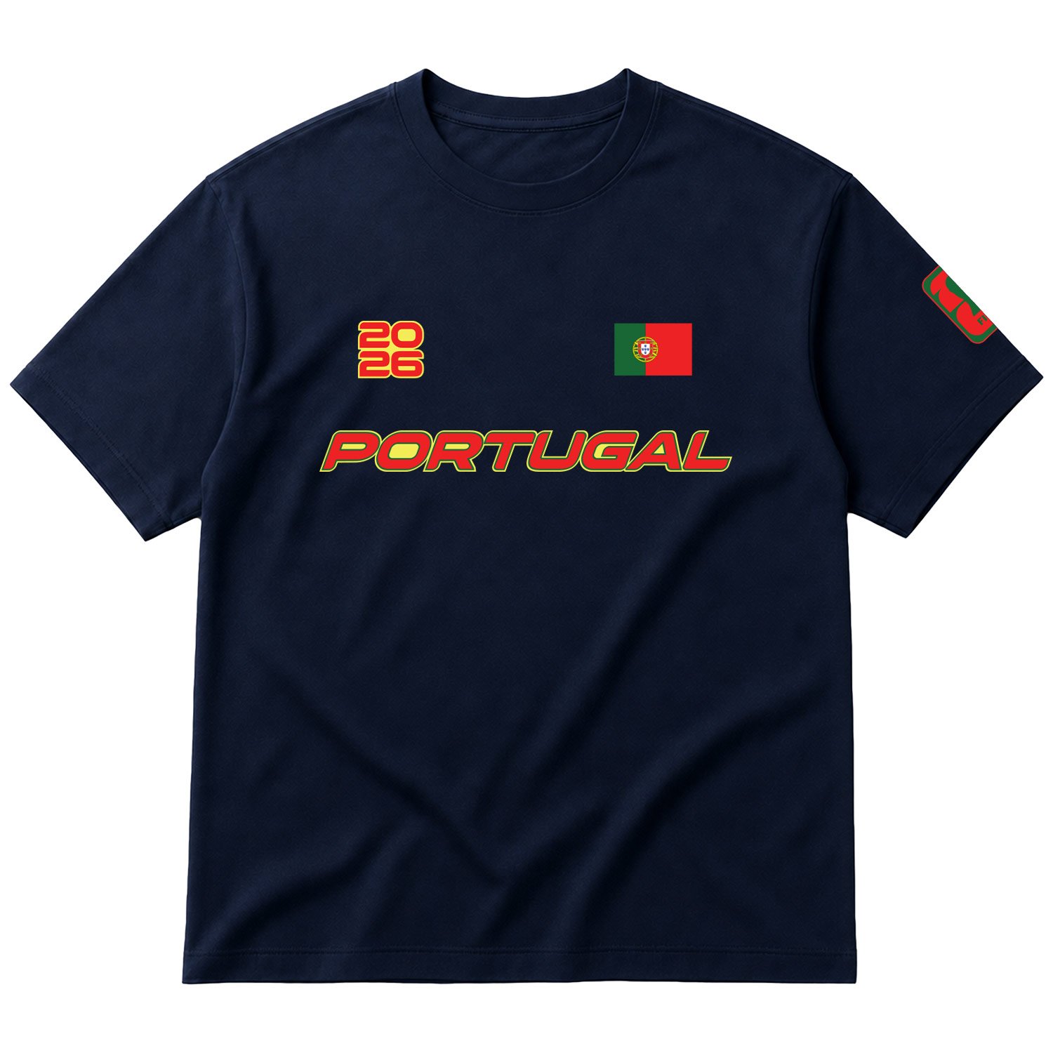 Portekiz 2026 Oversize Tişört S - İndigo Mavisi