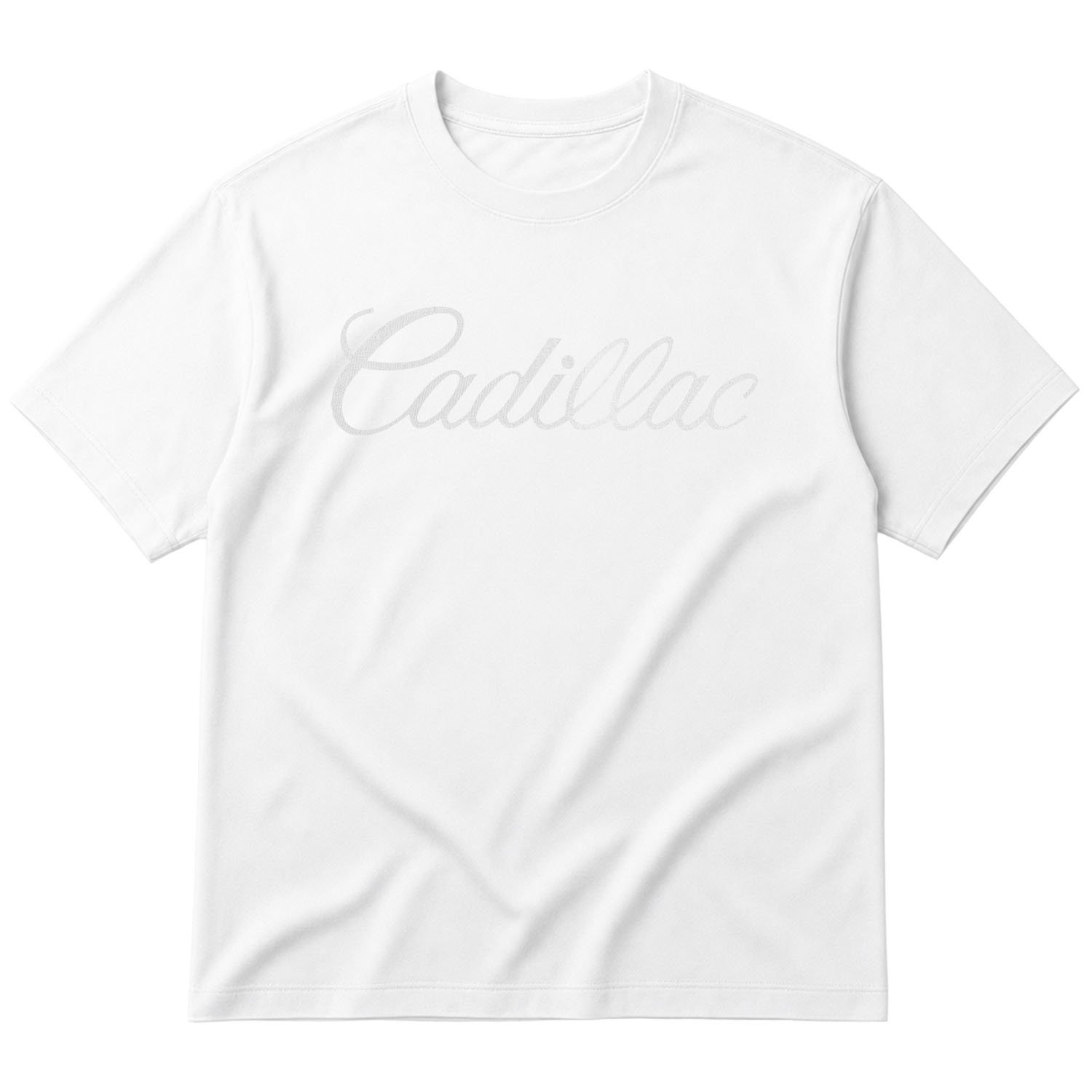 Cadillac Script Oversize Tişört M - Beyaz