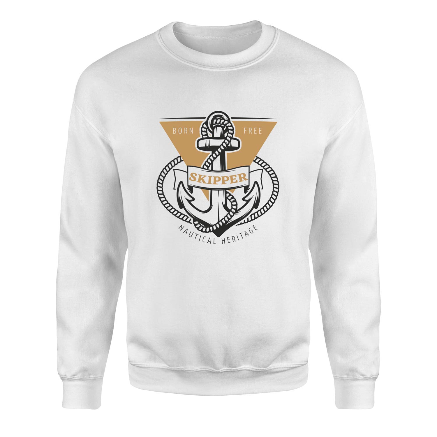 Skipper Denizci Sweatshirt S - Beyaz