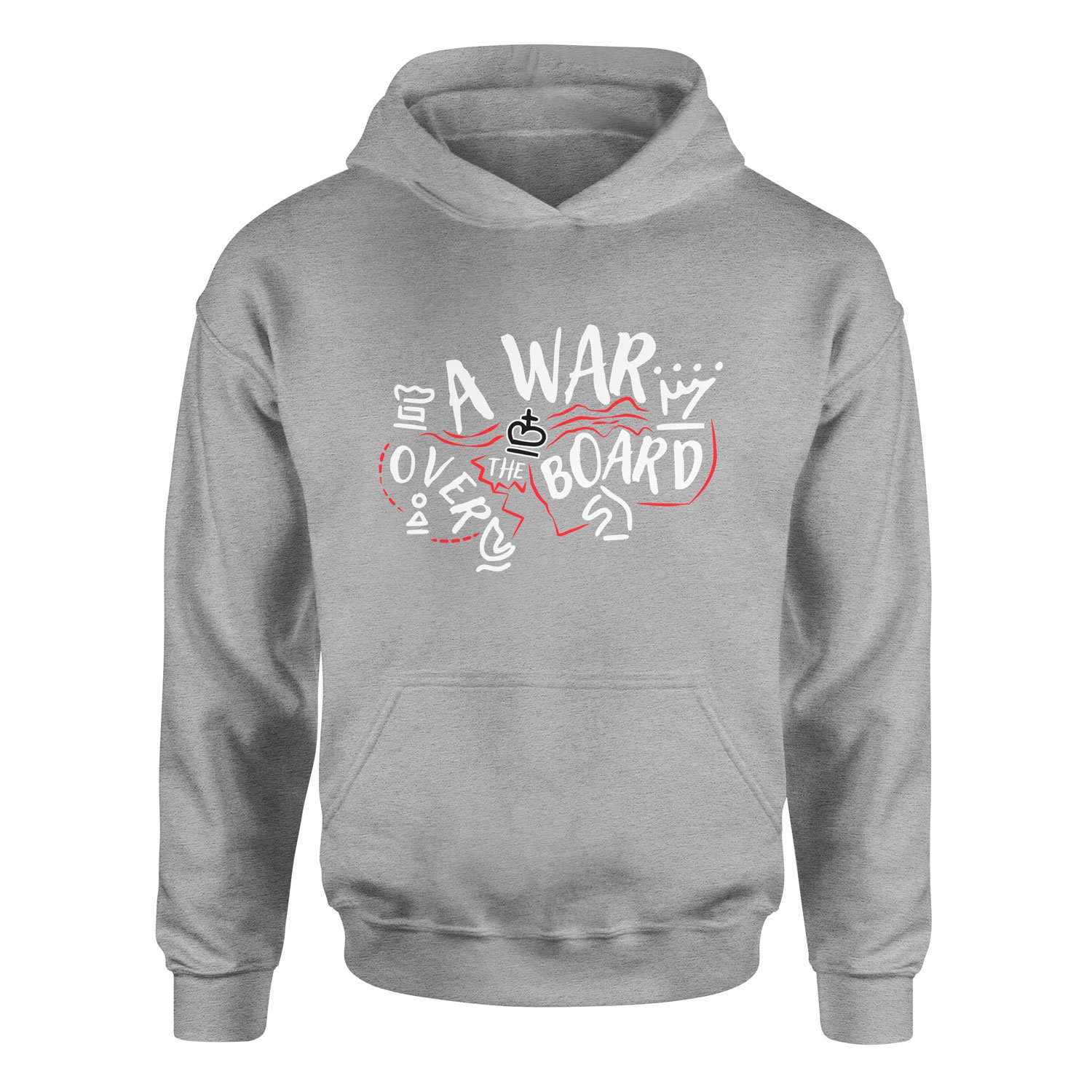 A War Over The Board Whites Hoodie M - Gri