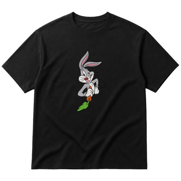 Bugs Bunny Splash Oversize Tişört S - Siyah