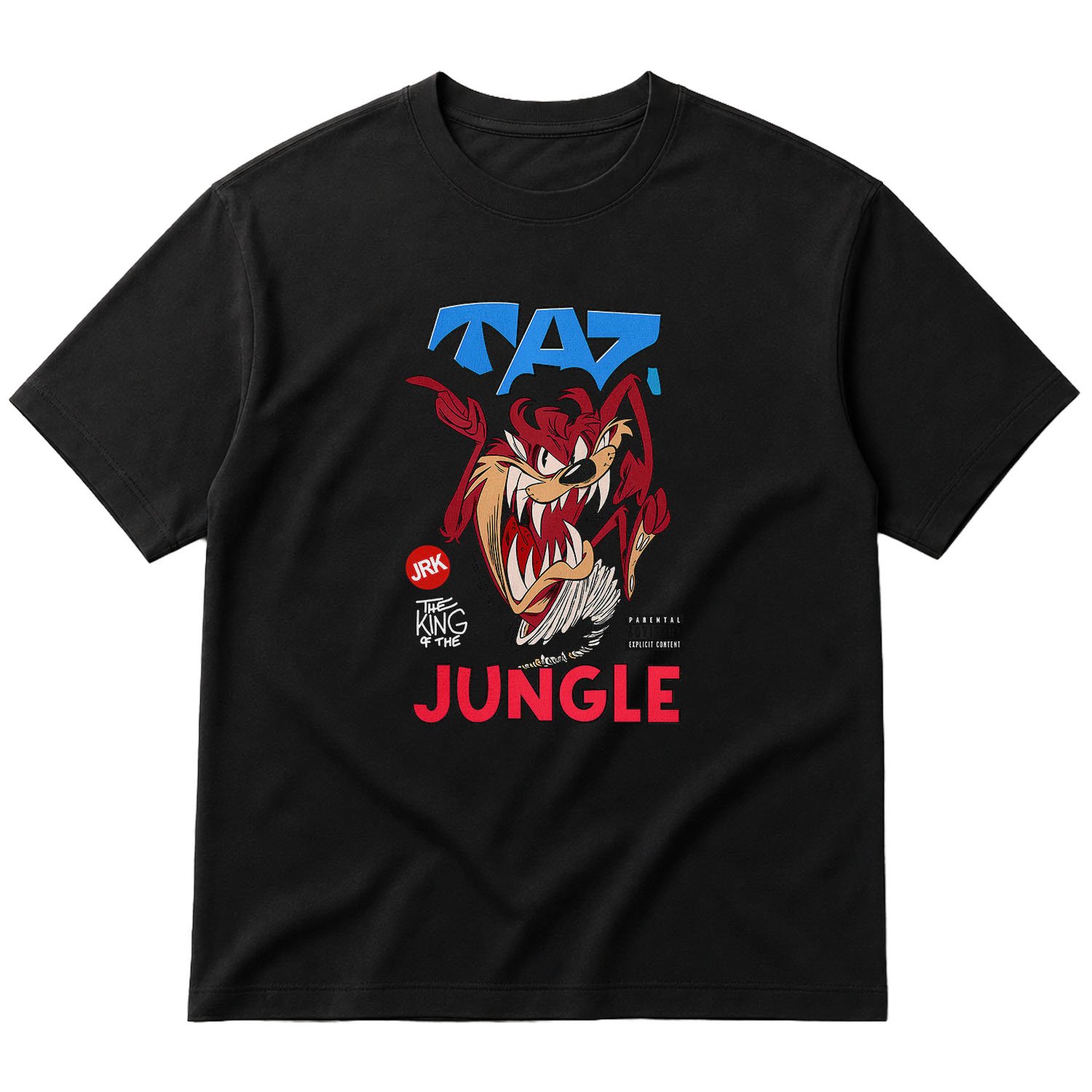 Taz The King of Jungle Oversize Tişört S - Siyah