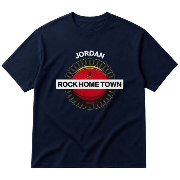 Air Jordan Rock Home Town Oversize Tişört S - İndigo Mavisi