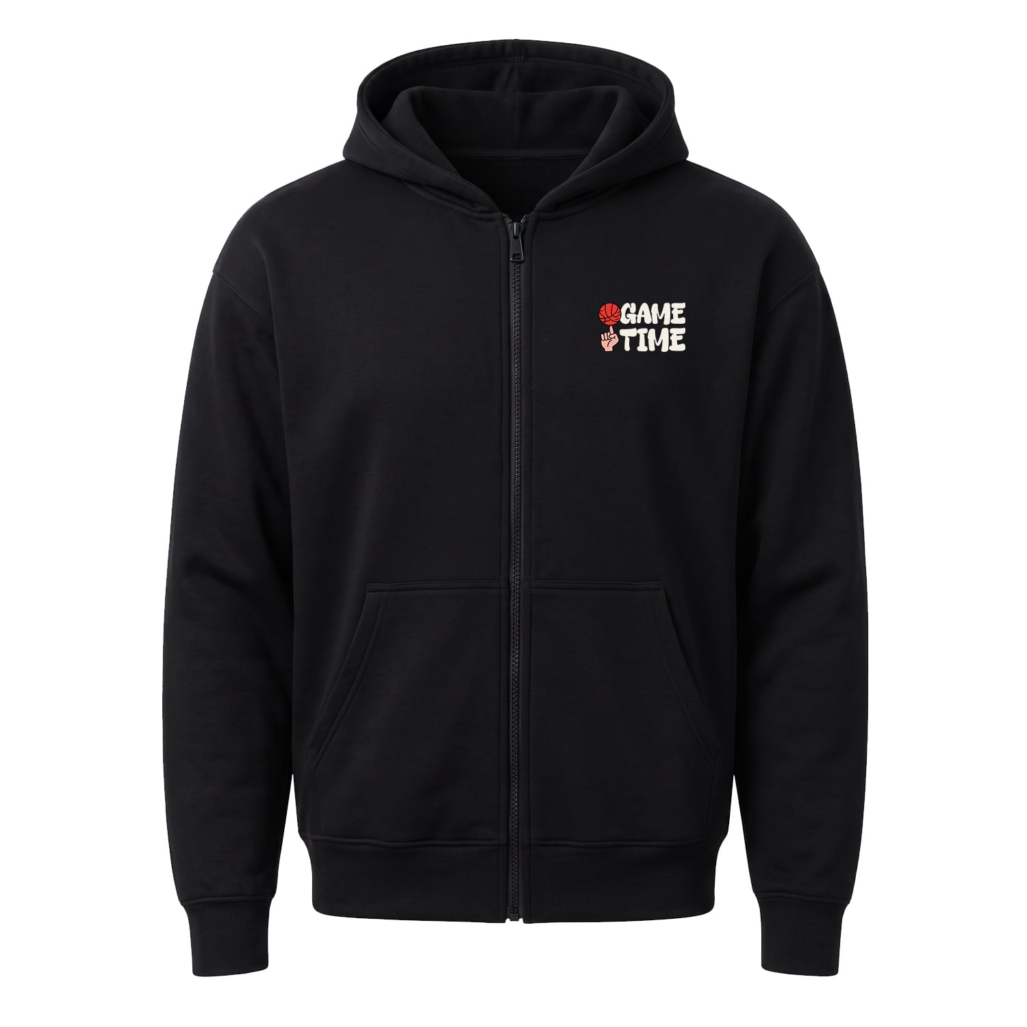 Game Time Fermuarlı Kapüşonlu Sweatshirt