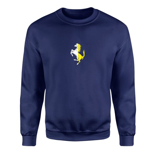 Scuderia Ferrari Bianco & Giallo Sweatshirt XL - İndigo Mavisi