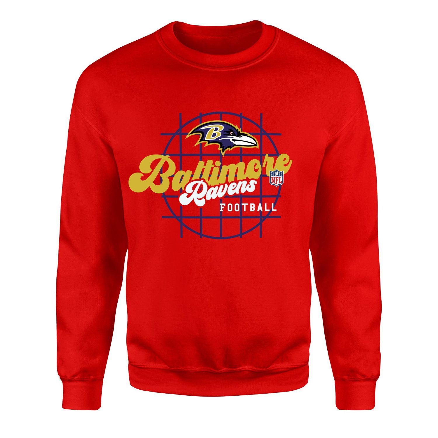 Baltimore Ravens Purple Thunder Sweatshirt S - Kırmızı