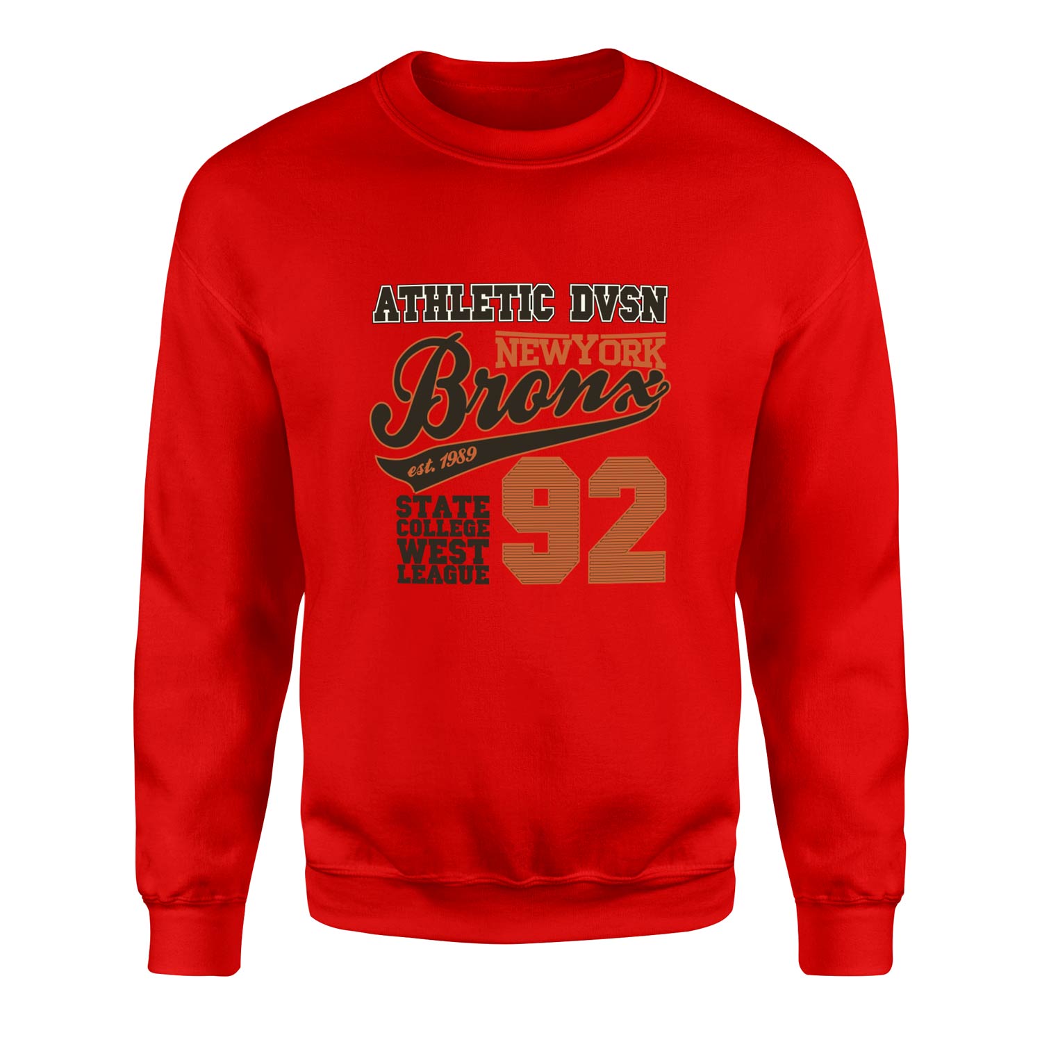 Athletic DVSN Bronx NY Sweatshirt S - Kırmızı