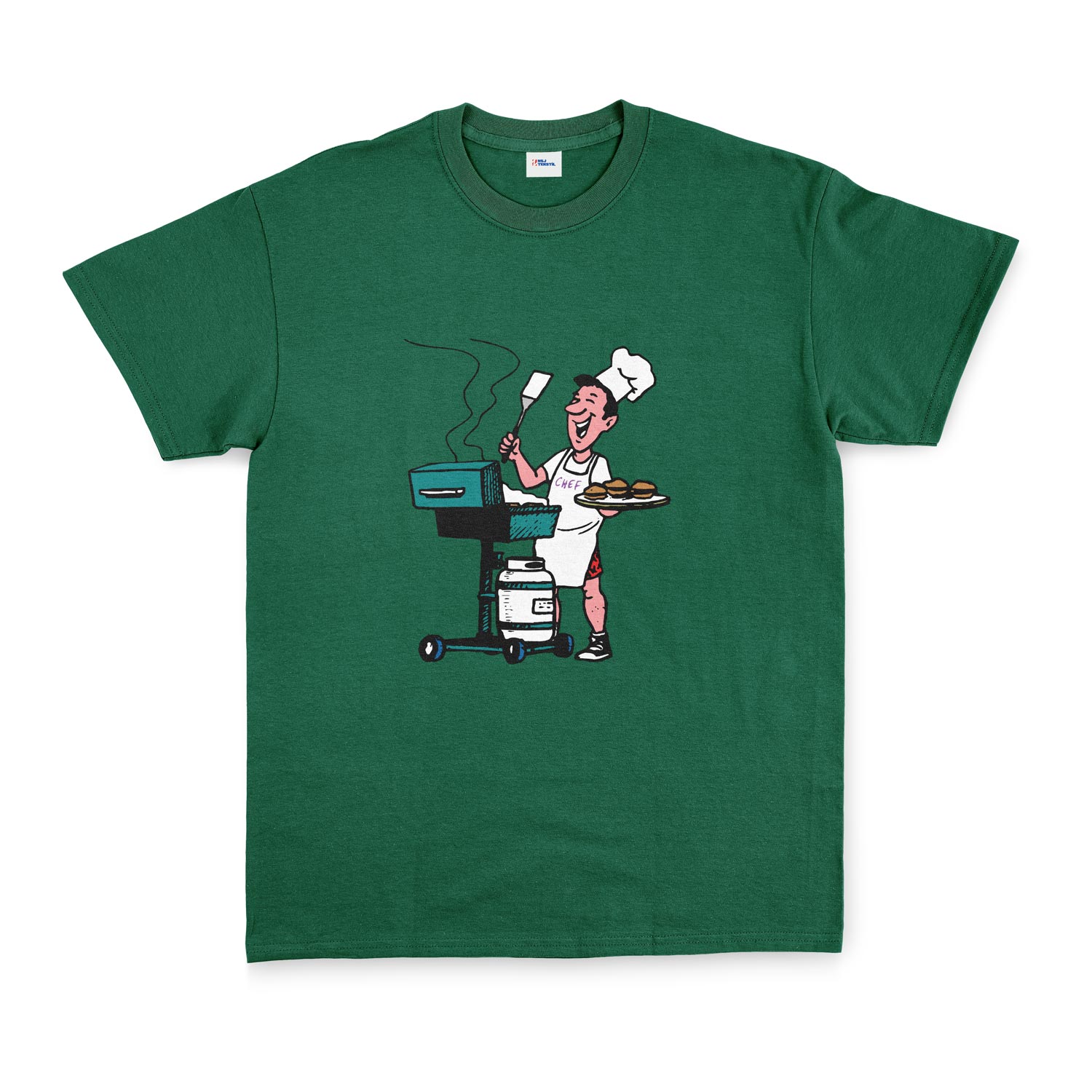 BBQ Chef Tişört XXL - Nefti Yeşili