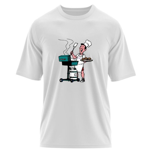 BBQ Chef Oversize Tişört S - Beyaz
