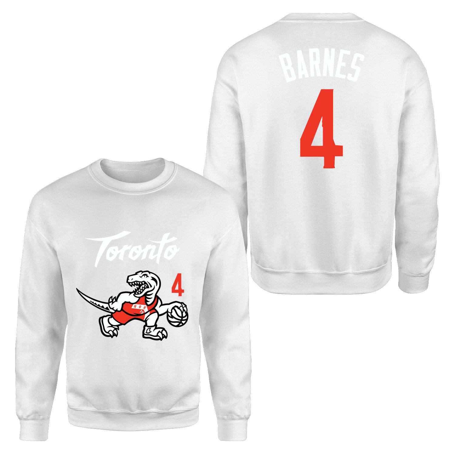 Scottie Barnes 4 City Edition Raptors Sweatshirt XXL - Beyaz