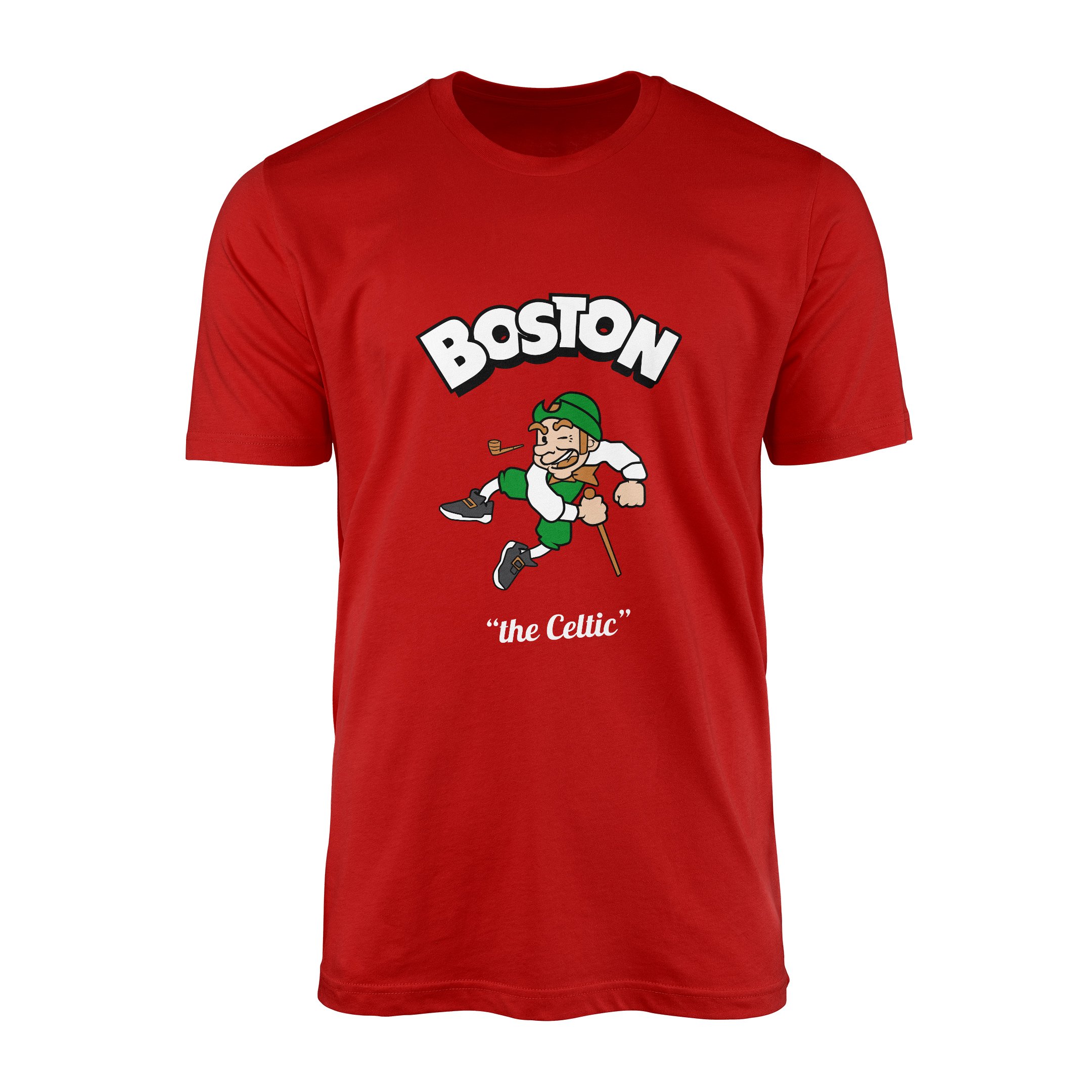 Celtics Cartoon Tişört S - Kırmızı