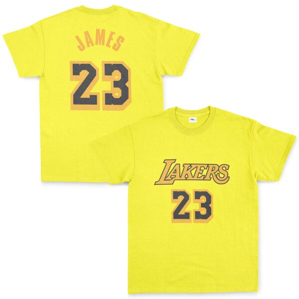 LeBron James 23 Lakers Black Tişört XL - Sarı