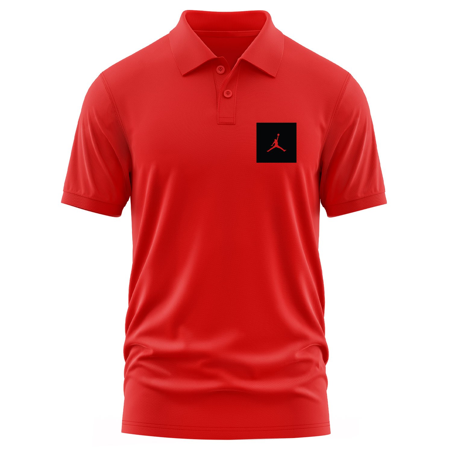 Air Jordan Black Patch Polo Tişört M - Kırmızı