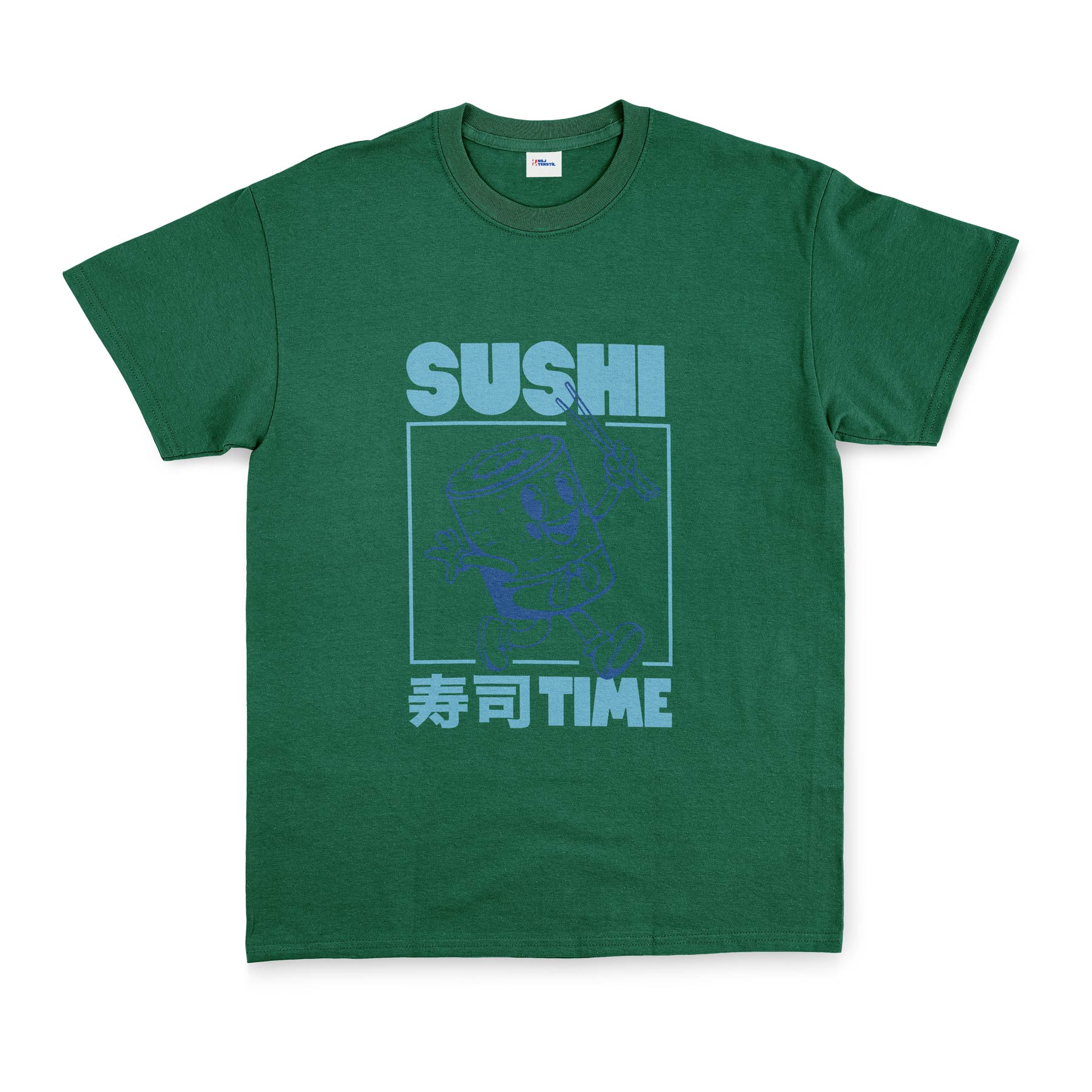Sushi Time Tişört XL - Nefti Yeşili
