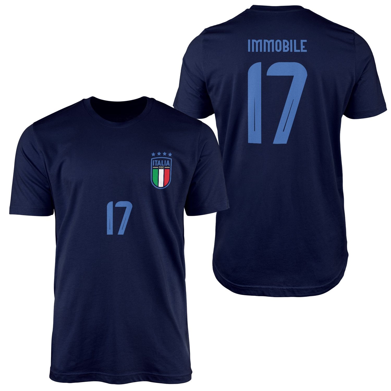 Ciro Immobile | İtalya 24 Forma Tişört L - İndigo Mavisi | OUTLET