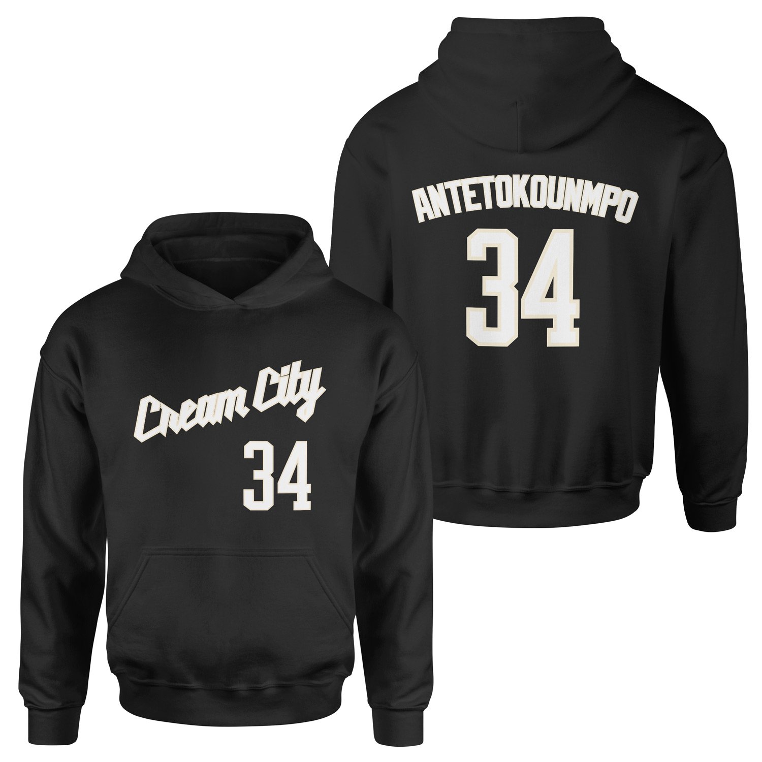 Giannis Antetokounmpo Milwaukee Forma Hoodie S - Siyah