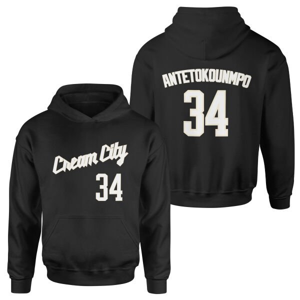 Giannis Antetokounmpo Milwaukee Forma Hoodie S - Siyah