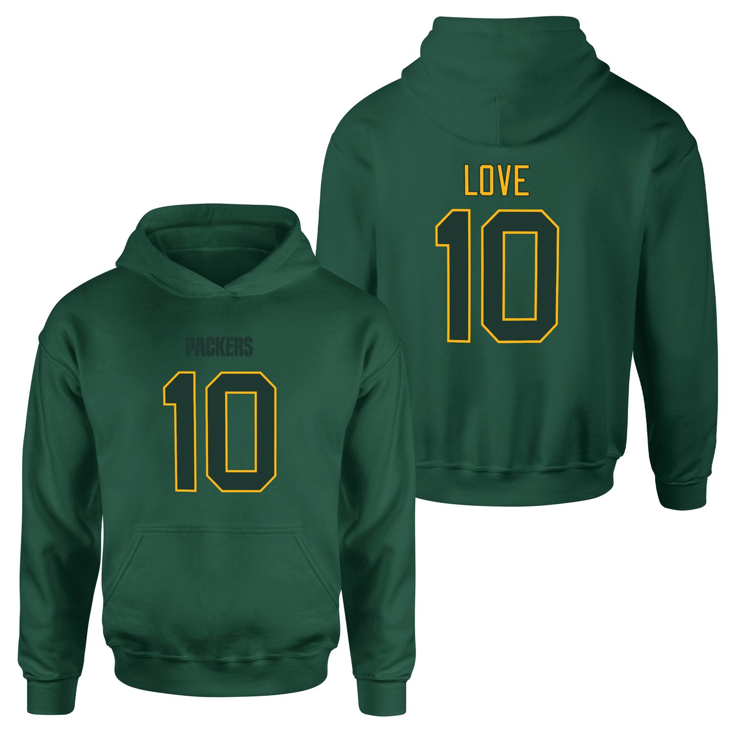 Jordan Love Green Bay Packers Hoodie S - Nefti Yeşili