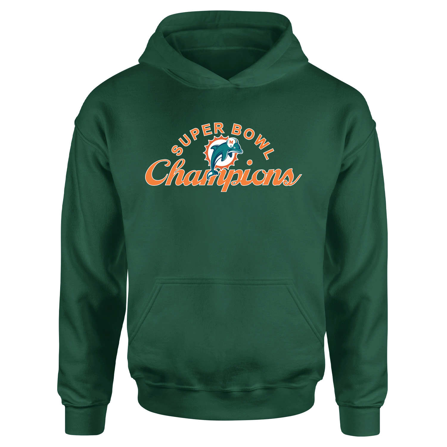 Miami Dolphins SB Champions Hoodie S - Nefti Yeşili