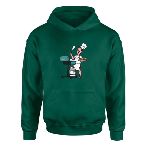 BBQ Chef Hoodie S - Nefti Yeşili