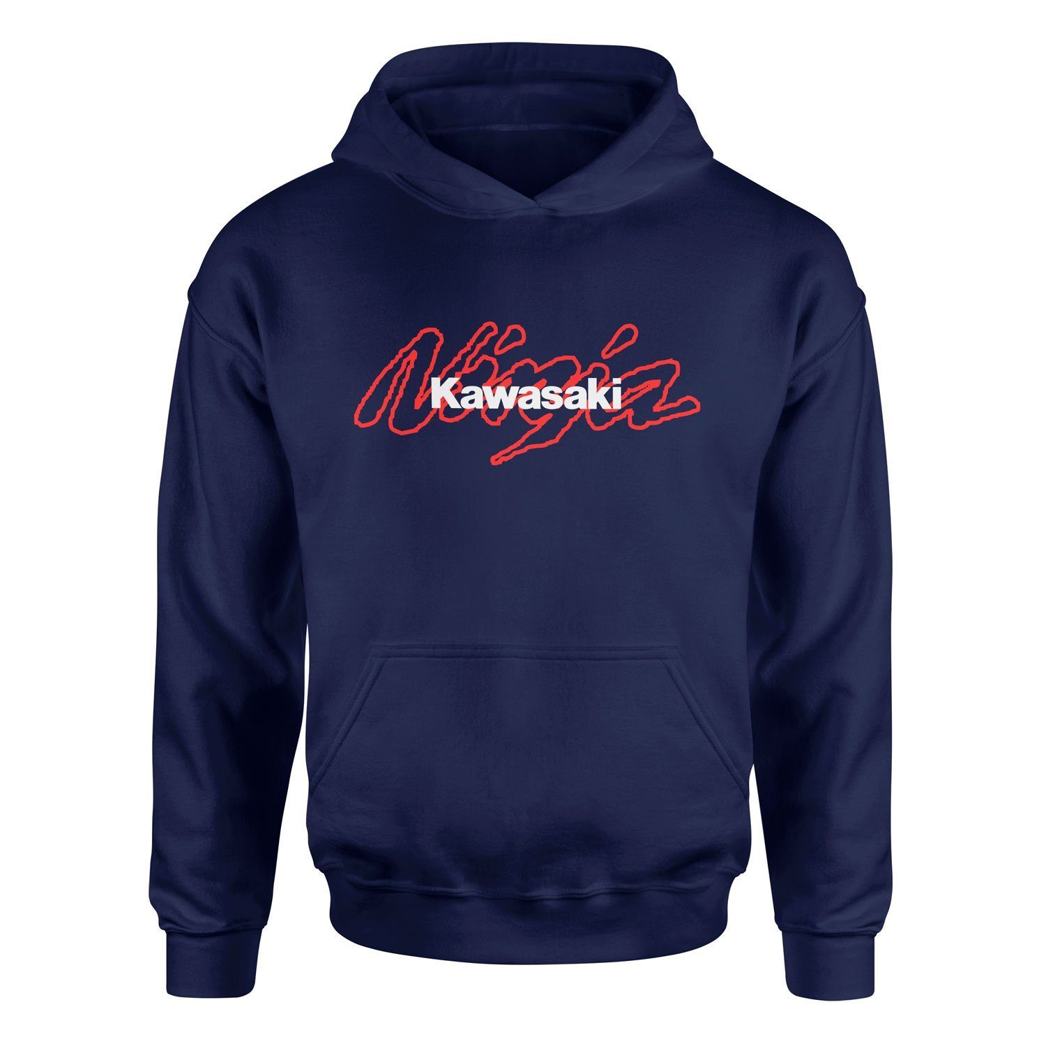 Kawasaki Ninja Power Hoodie L - İndigo Mavisi