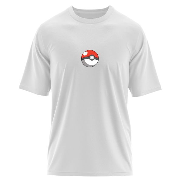 Pokeball Oversize Tişört M - Beyaz