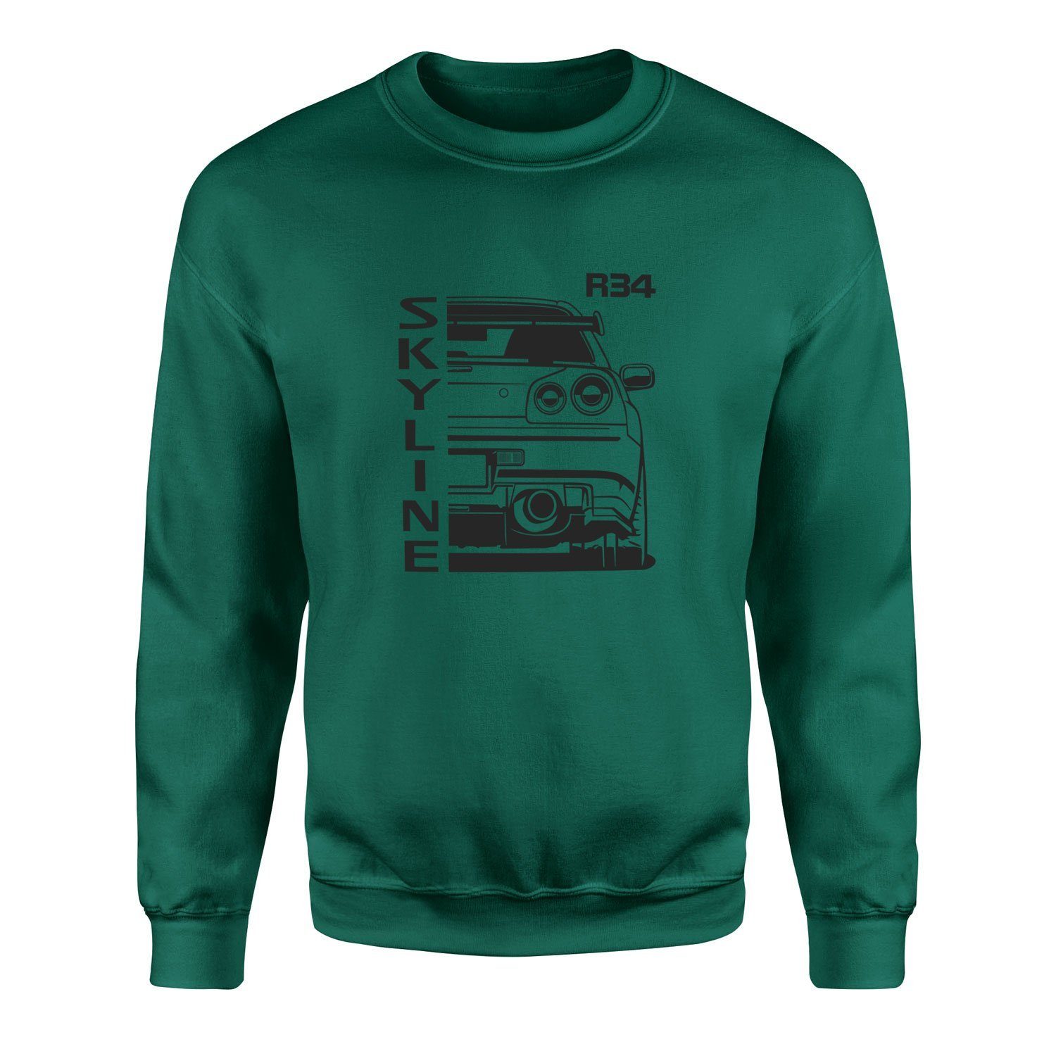 R34 Skyline Sweatshirt L - Nefti Yeşili