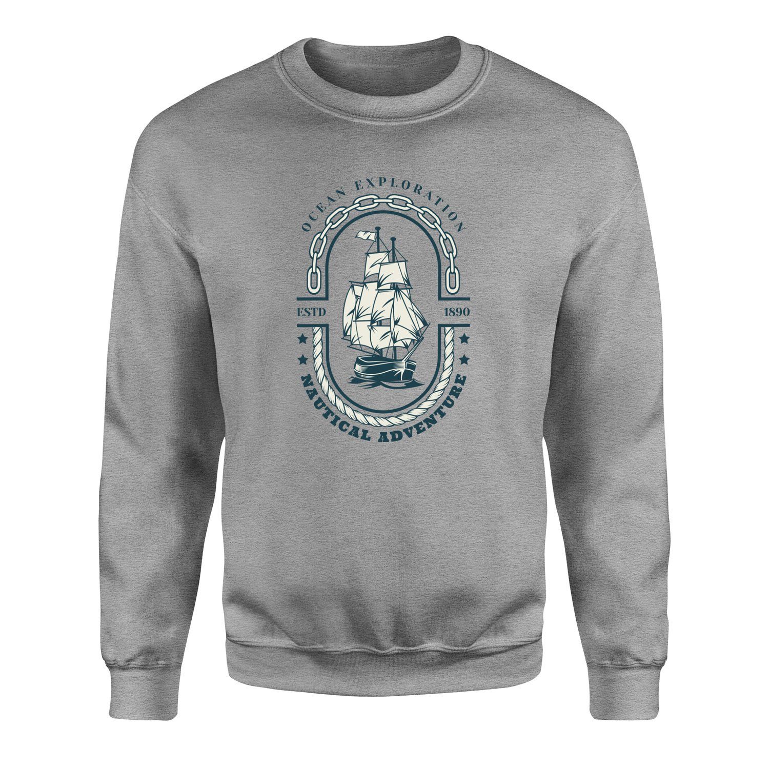 Okyanus Keşfi Denizci Sweatshirt XL - Gri