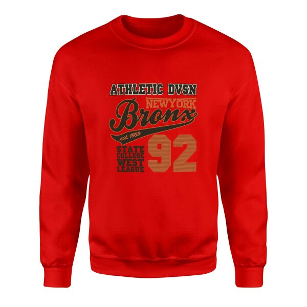 Athletic DVSN Bronx NY Sweatshirt M - Kırmızı