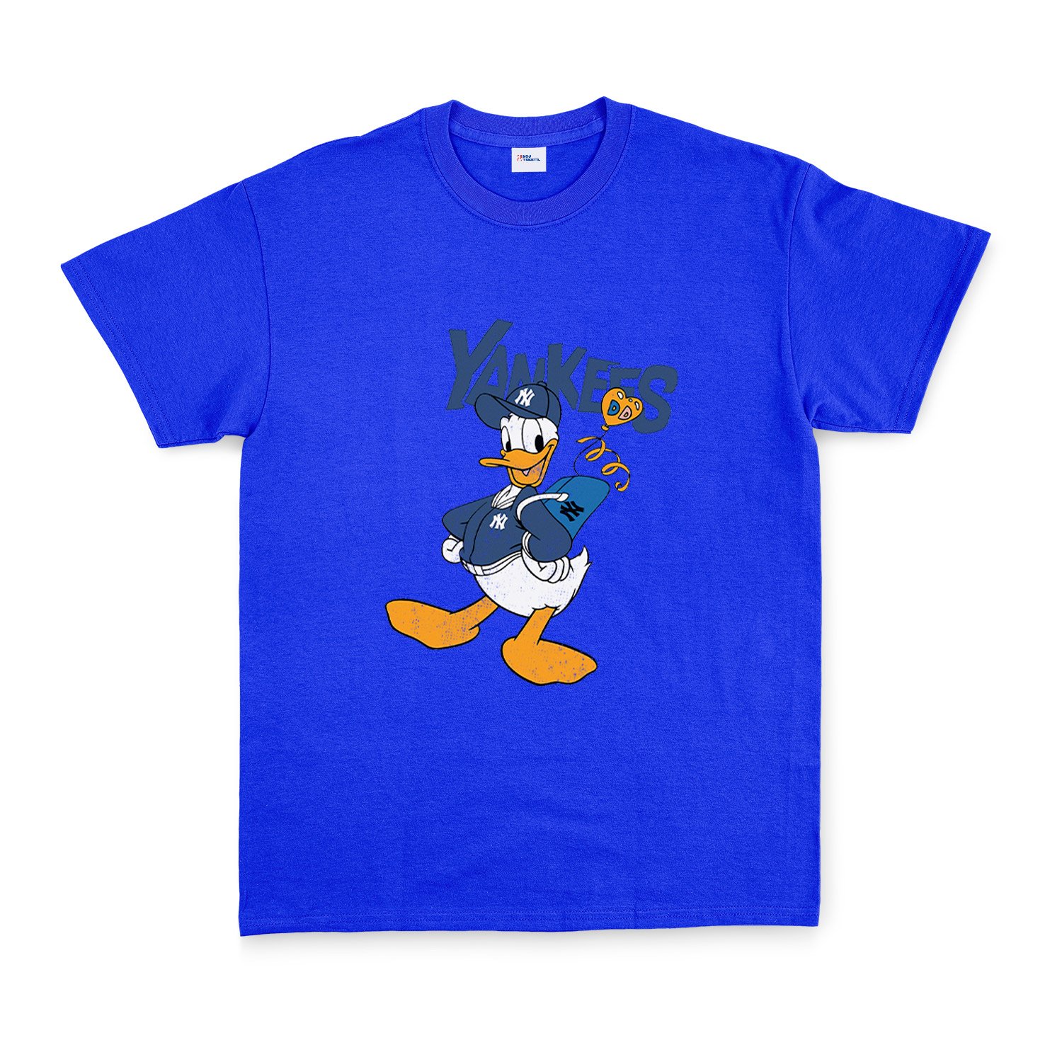 Donald Yankees Grunge Tişört L - Mavi