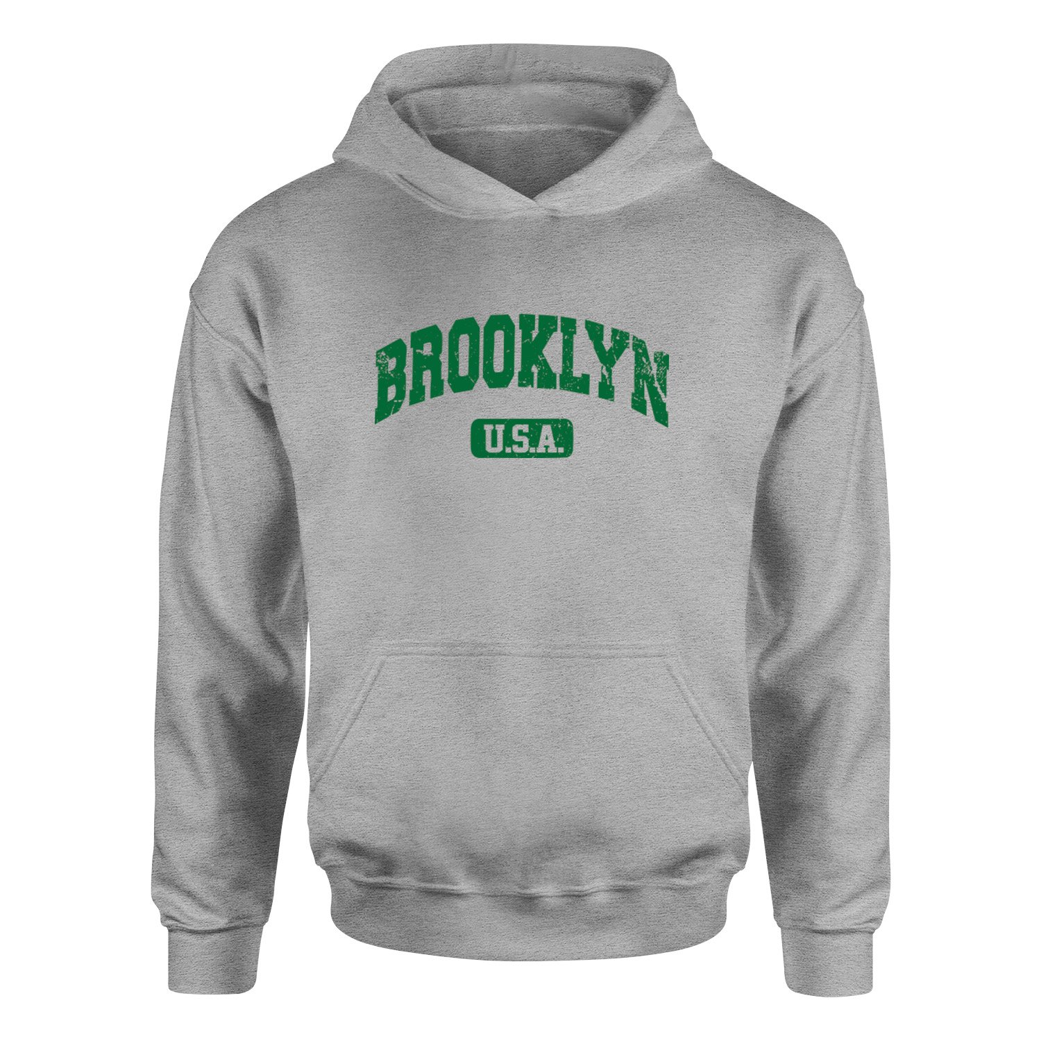 Brooklyn, USA Hoodie XL - Gri