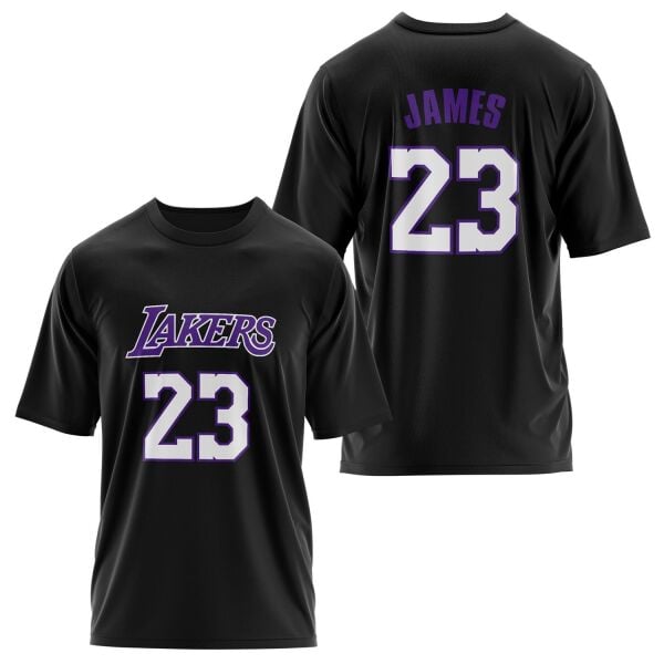 LeBron James 23 Lakers Forma Oversize Tişört XL - Siyah | OUTLET