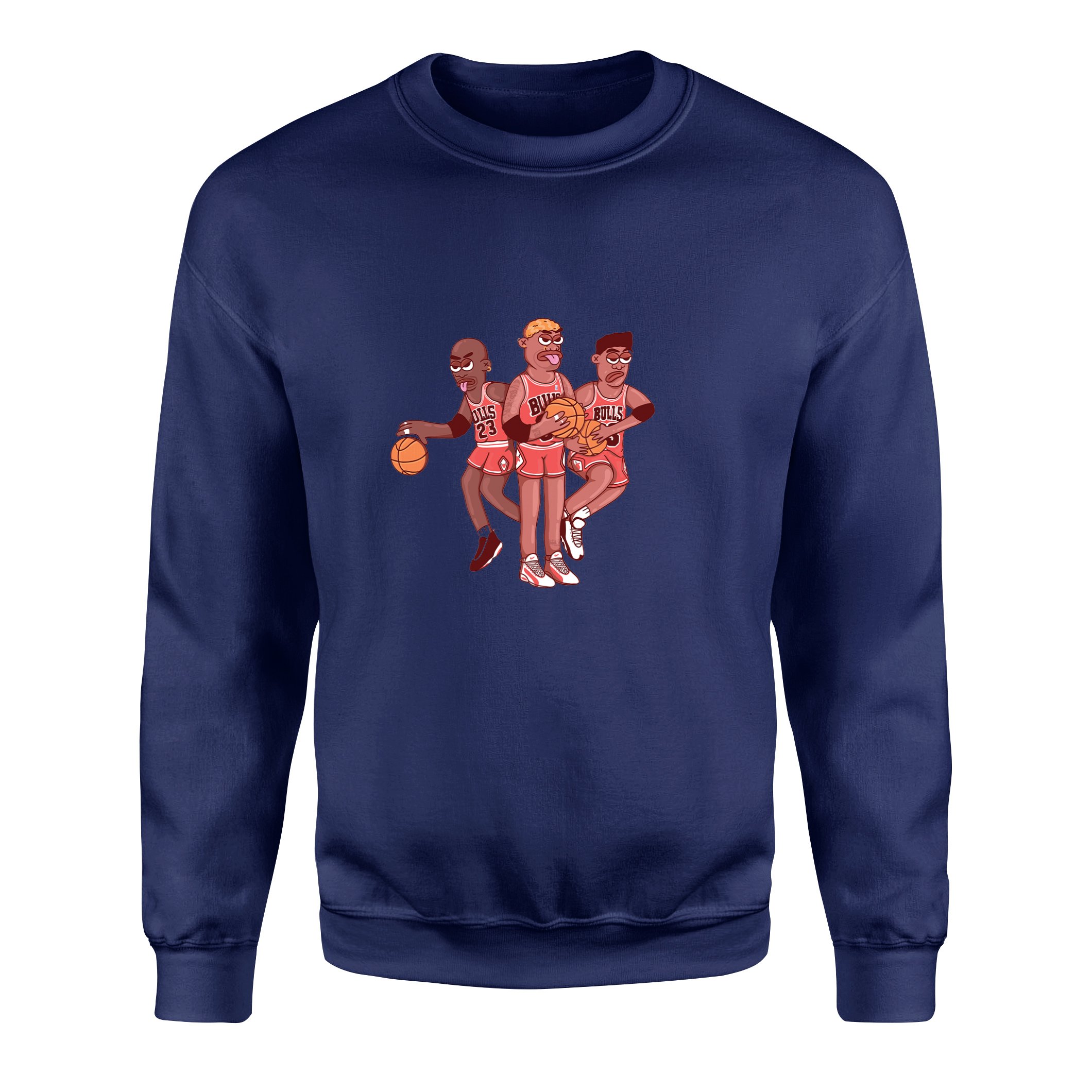 Jordan, Pippen, Rodman II Sweatshirt M - İndigo Mavisi