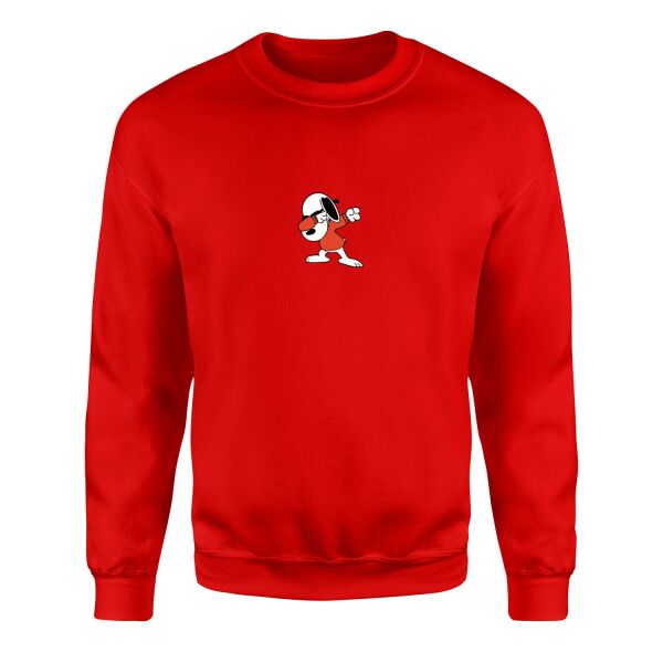 Snoopy Sweatshirt XL - Kırmızı