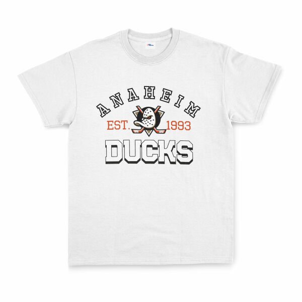 Anaheim Ducks EST. 1993 Tişört L - Beyaz