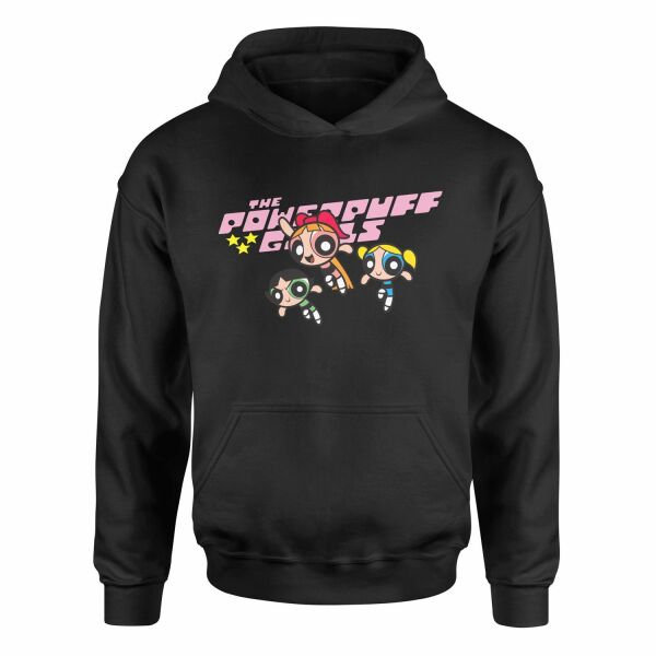 The Powerpuff Girls Hoodie L - Siyah
