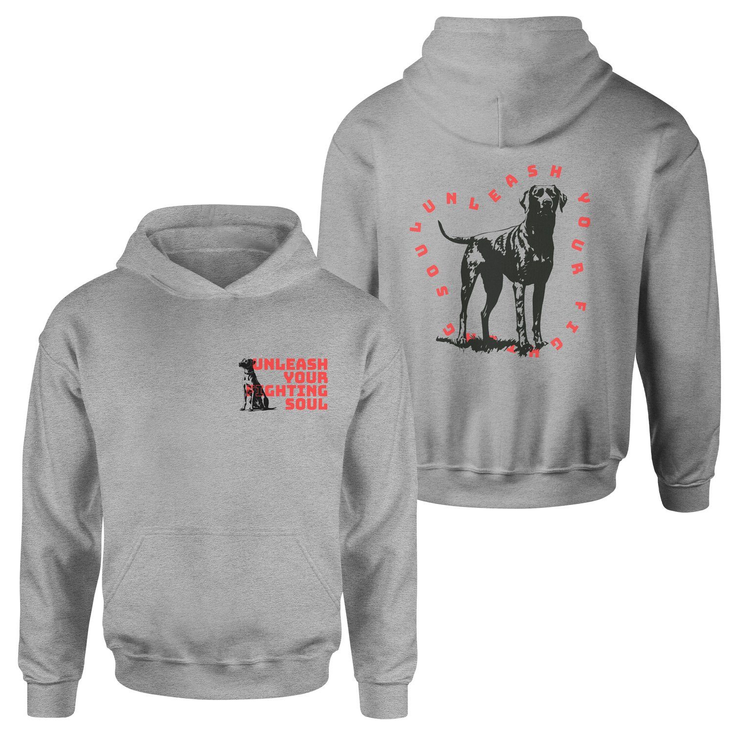 Unleash Your Fighting Soul | Dog Hoodie S - Gri