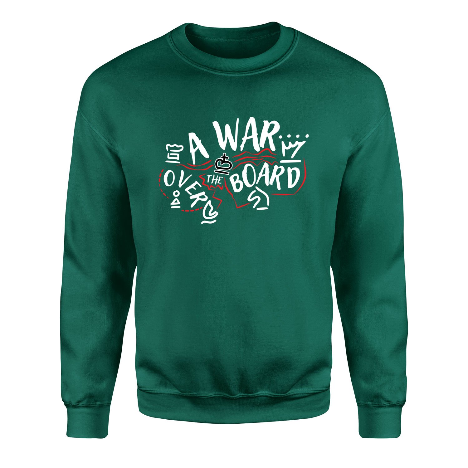 A War Over The Board Whites Sweatshirt S - Nefti Yeşili