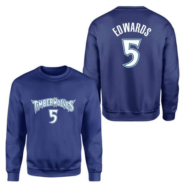 Anthony Edwards Minnesota Forma Sweatshirt S - İndigo Mavisi