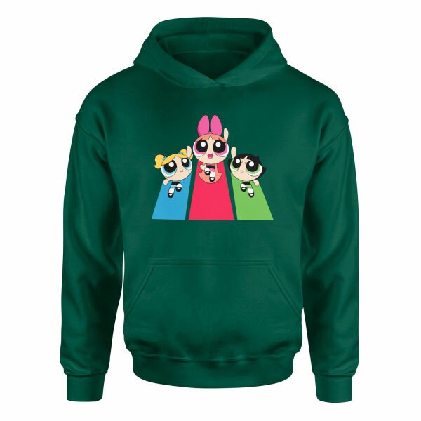 The Powerpuff Girls Hoodie XXL - Nefti Yeşili