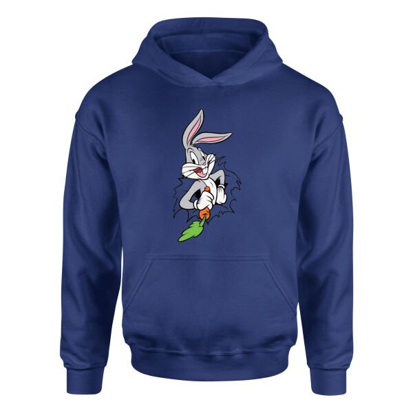 Bugs Bunny Splash Hoodie S - İndigo Mavisi