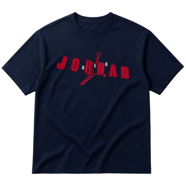 Air Jordan Wireframe Oversize Tişört M - İndigo Mavisi