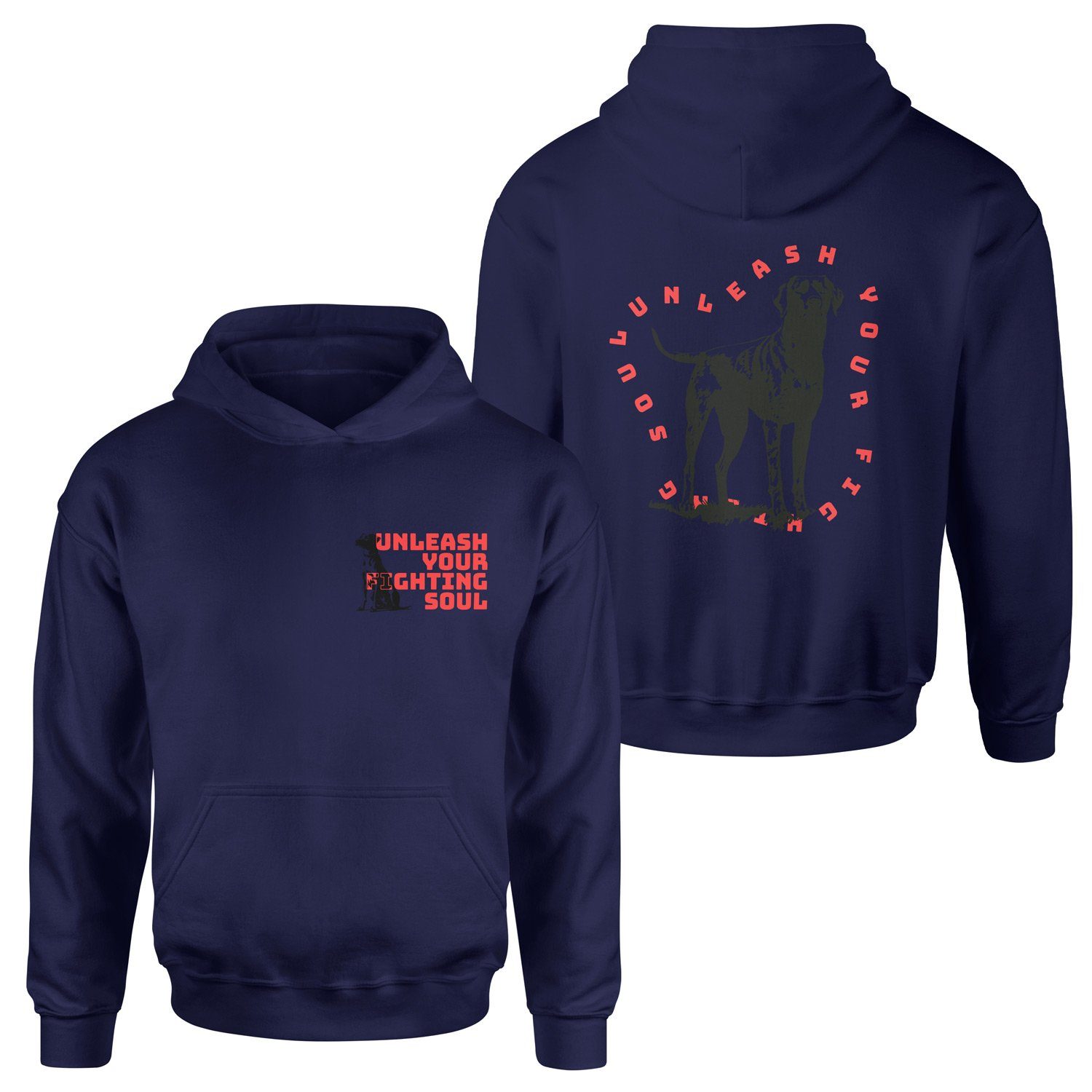Unleash Your Fighting Soul | Dog Hoodie S - İndigo Mavisi